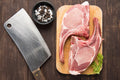 Bone-in pork chops cut from a Buckeye FarmZ hog