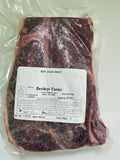 A labeled Buckeye Farms package of beef chuck roast