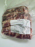 A labeled Buckeye Farms package of ribs